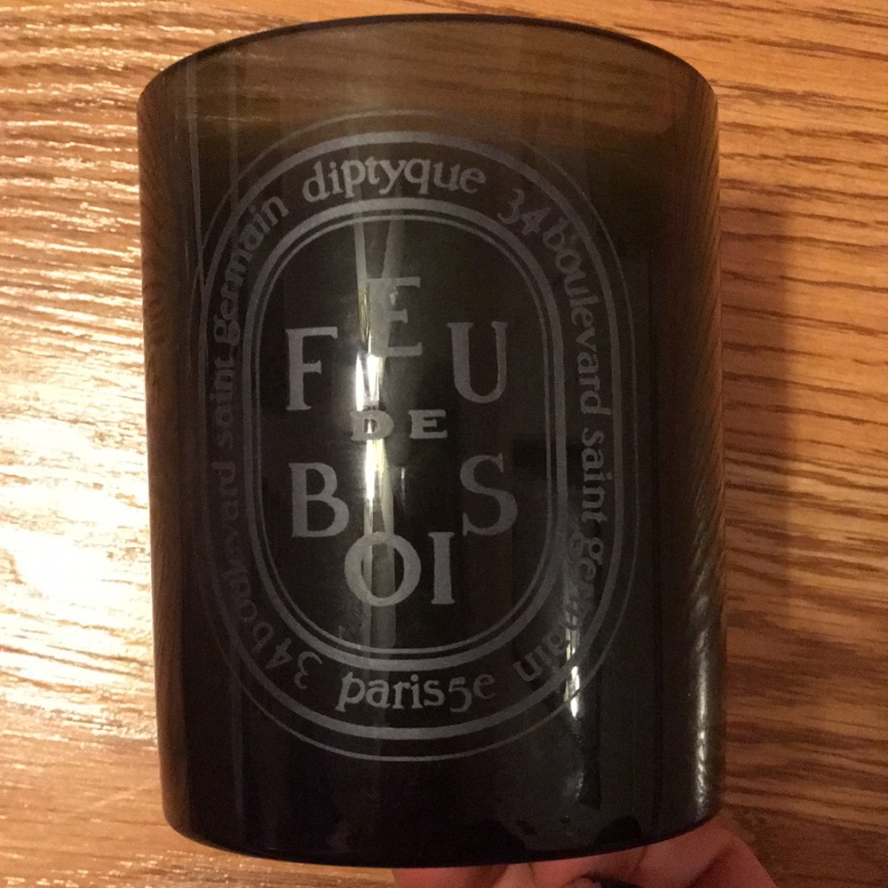 Diptyque Large Grey Feu de Bois 300g Candle